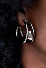 Load image into Gallery viewer, Paparazzi “Unrefined Reverie” Silver Hoop Earrings - Paparazzi Accessories