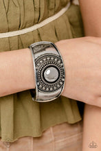 Load image into Gallery viewer, Paparazzi “Gorgeous Gypsy” Silver Hinge Bracelet - Cindysblingboutique