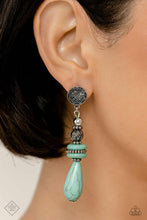 Load image into Gallery viewer, Paparazzi “Desert Fever” Blue Post Earrings - Paparazzi Accessories