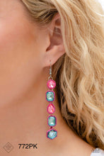 Load image into Gallery viewer, Paparazzi “Developing Dignity” Pink Dangle Earrings - Paparazzi Accessories