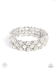Load image into Gallery viewer, Paparazzi “Cosmetic Character” White Stretch Bracelet - Paparazzi Accessories