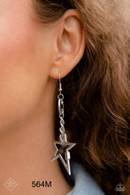 Load image into Gallery viewer, Paparazzi “Iconic Impression” Silver Dangle Earrings - Paparazzi