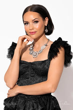 Load image into Gallery viewer, Paparazzi “The Raven” Zi Collection White Necklace Earring Set
