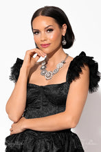 Load image into Gallery viewer, Paparazzi “The Raven” Zi Collection White Necklace Earring Set