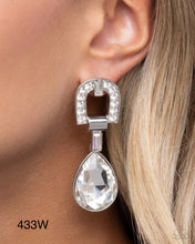Load image into Gallery viewer, Paparazzi “In ARCHING Order” White Post Earrings - Paparazzi Accessories