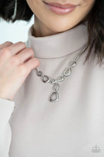 Load image into Gallery viewer, Paparazzi “So Mod” Silver Necklace Earring Set - Paparazzi Accessories