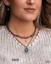 Load image into Gallery viewer, Paparazzi “Flair for the Fierce” Blue Necklace Earring Set - Paparazzi Accessories