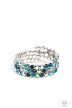 Load image into Gallery viewer, Paparazzi “Iridescent Incantation” Blue Coil Wrap Bracelet - Paparazzi Accessories