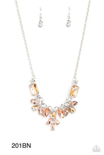 Load image into Gallery viewer, “Prima Donna Dazzle” Brown Necklace Earring Set - Paparazzi Accessories