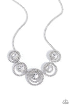 Load image into Gallery viewer, Paparazzi “Dramatic Darling” White Necklace Earring Set - Paparazzi Accessories