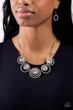 Load image into Gallery viewer, Paparazzi “Dramatic Darling” White Necklace Earring Set - Paparazzi Accessories