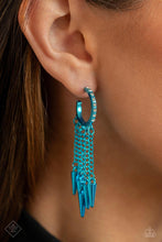 Load image into Gallery viewer, Paparazzi “Piquant Punk” Blue Hoop Earrings - Paparazzi Accessories