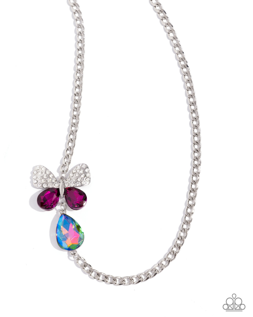 Paparazzi “Fluttering Finesse” Multi Necklace Earring Set