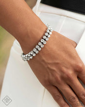 Load image into Gallery viewer, Paparazzi “Once Upon A TIARA” White Clasp Bracelet - Paparazzi Accessories