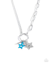 Load image into Gallery viewer, Paparazzi “Stellar Sighting” Blue Necklace Earring Set - Paparazzi Accessories