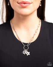Load image into Gallery viewer, Paparazzi “Stellar Sighting” White Necklace Earring Set - Paparazzi Accessories