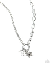 Load image into Gallery viewer, Paparazzi “Stellar Sighting” White Necklace Earring Set - Paparazzi Accessories
