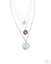 Load image into Gallery viewer, Paparazzi “Anchor Arrangement” Red Necklace Earring Set
