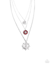 Load image into Gallery viewer, Paparazzi “Anchor Arrangement” Red Necklace Earring Set - Paparazzi Accessories
