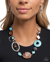 Load image into Gallery viewer, Paparazzi “Santa Fe Service” Blue Necklace Earring Set - Paparazzi Accessories