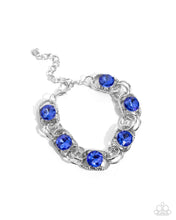 Load image into Gallery viewer, Paparazzi “Serrated Secret” Blue Adjustable Clasp Bracelet - Paparazzi Accessories