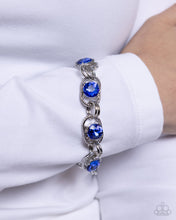 Load image into Gallery viewer, Paparazzi “Serrated Secret” Blue Adjustable Clasp Bracelet - Paparazzi Accessories
