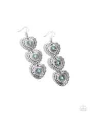 Load image into Gallery viewer, Paparazzi “Vintage Allure” Blue Dangle Earrings - Paparazzi Accessories