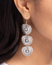 Load image into Gallery viewer, Paparazzi “Vintage Allure” Blue Dangle Earrings - Paparazzi Accessories