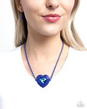 Load image into Gallery viewer, Paparazzi “Locket Leisure” Blue Necklace Earring Set - Paparazzi Accessories