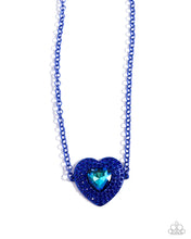 Load image into Gallery viewer, Paparazzi “Locket Leisure” Blue Necklace Earring Set - Paparazzi Accessories