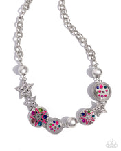 Load image into Gallery viewer, Paparazzi “Starry Shopaholic” Pink Necklace Earring Set - Paparazzi Accessories