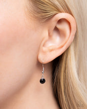 Load image into Gallery viewer, “Luxurious Love” Black Necklace Earring Set - Paparazzi Accessories