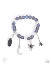 Load image into Gallery viewer, Paparazzi “Moth Maestro” Blue Stretch Bracelet -Paparazzi Accessories