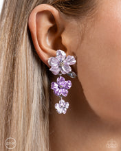 Load image into Gallery viewer, Paparazzi “Balanced Bouquet” Purple Clip-On Earrings