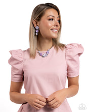 Load image into Gallery viewer, Paparazzi “Bouquet Brilliance”Purple Necklace Earring Set - Paparazzi Accessories