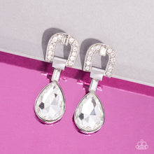 Load image into Gallery viewer, Paparazzi “In ARCHING Order” White Post Earrings - Paparazzi Accessories