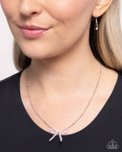 Load image into Gallery viewer, “Bridesmaid Bow” Pink Necklace Earring Set - Paparazzi