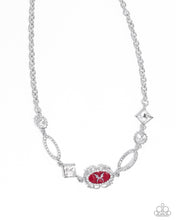 Load image into Gallery viewer, Paparazzi “Aerial Approval” Red Necklace Earring Set - Paparazzi Accessories