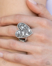 Load image into Gallery viewer, Paparazzi “Rustic Remembrance” Silver Heart Stretch Ring - Paparazzi Accessories