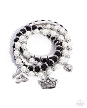Load image into Gallery viewer, Paparazzi “Feminine Charm” Black Stretch Bracelet Set - Paparazzi Accessories