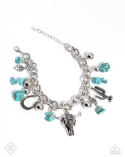 Load image into Gallery viewer, Paparazzi “Wild West Wardrobe” Blue Clasp Bracelet - Paparazzi Accessories