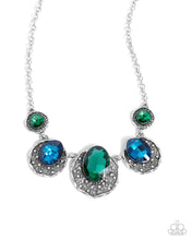 Load image into Gallery viewer, “City Color” Green Necklace Earring Set - Paparazzi Accessories
