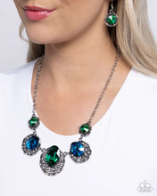 Load image into Gallery viewer, “City Color” Green Necklace Earring Set - Paparazzi Accessories