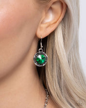 Load image into Gallery viewer, “City Color” Green Necklace Earring Set - Paparazzi Accessories