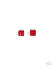 Load image into Gallery viewer, Paparazzi “Squared Soprano” Red Post Earrings - Paparazzi Accessories