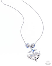 Load image into Gallery viewer, Paparazzi “Anchored Accent” Blue Necklace Earring Set - Paparazzi Accessories