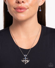 Load image into Gallery viewer, Paparazzi “Anchored Accent” Blue Necklace Earring Set - Paparazzi Accessories