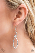 Load image into Gallery viewer, Paparazzi "Plucked Petals" White Dangle Earrings - Paparazzi Accessories