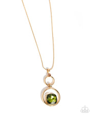 Paparazzi “Debutante Delight” Green Necklace Earring Set - Paparazzi Accessories