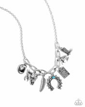 Load image into Gallery viewer, Paparazzi “Saloon Girl” Blue Necklace Earring Set - Paparazzi Accessories